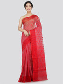 Women's Soft Cotton Blend Jamdani Saree Without Blouse Piece