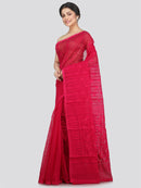 Women's Soft Cotton Blend Jamdani Saree Without Blouse Piece