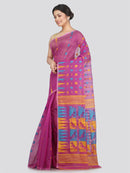 Women's Soft Cotton Blend Jamdani Saree Without Blouse Piece
