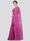 Women's Soft Cotton Blend Jamdani Saree Without Blouse Piece