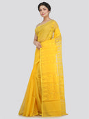 Women's Soft Cotton Blend Jamdani Saree Without Blouse Piece