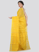 Women's Soft Cotton Blend Jamdani Saree Without Blouse Piece