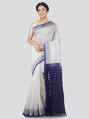 Women's Soft Cotton Blend Jamdani Saree Without Blouse Piece