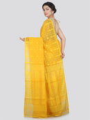 Women's Soft Cotton Blend Jamdani Saree Without Blouse Piece