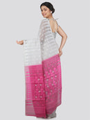 Women's Soft Cotton Blend Jamdani Saree Without Blouse Piece
