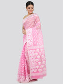 Women's Handloom Jamdani Saree without Blouse Piece