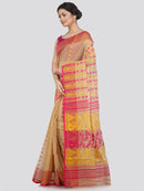 Women's Soft Cotton Blend Jamdani Saree Without Blouse Piece