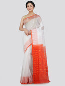 Women's Soft Cotton Blend Jamdani Saree Without Blouse Piece