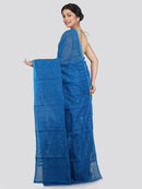 Women's Soft Cotton Blend Jamdani Saree Without Blouse Piece
