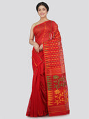 Women's Soft Cotton Blend Jamdani Saree Without Blouse Piece