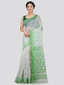 Women's Soft Cotton Blend Jamdani Saree Without Blouse Piece