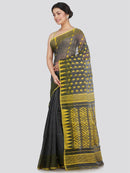 Women's Soft Cotton Blend Jamdani Saree Without Blouse Piece