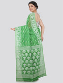 Women's Soft Cotton Blend Jamdani Saree Without Blouse Piece