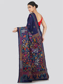 PinkLoom Women's Cotton Khesh Saree With Unstitched Blouse Piece