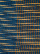 PinkLoom Women's Blue Linen Saree