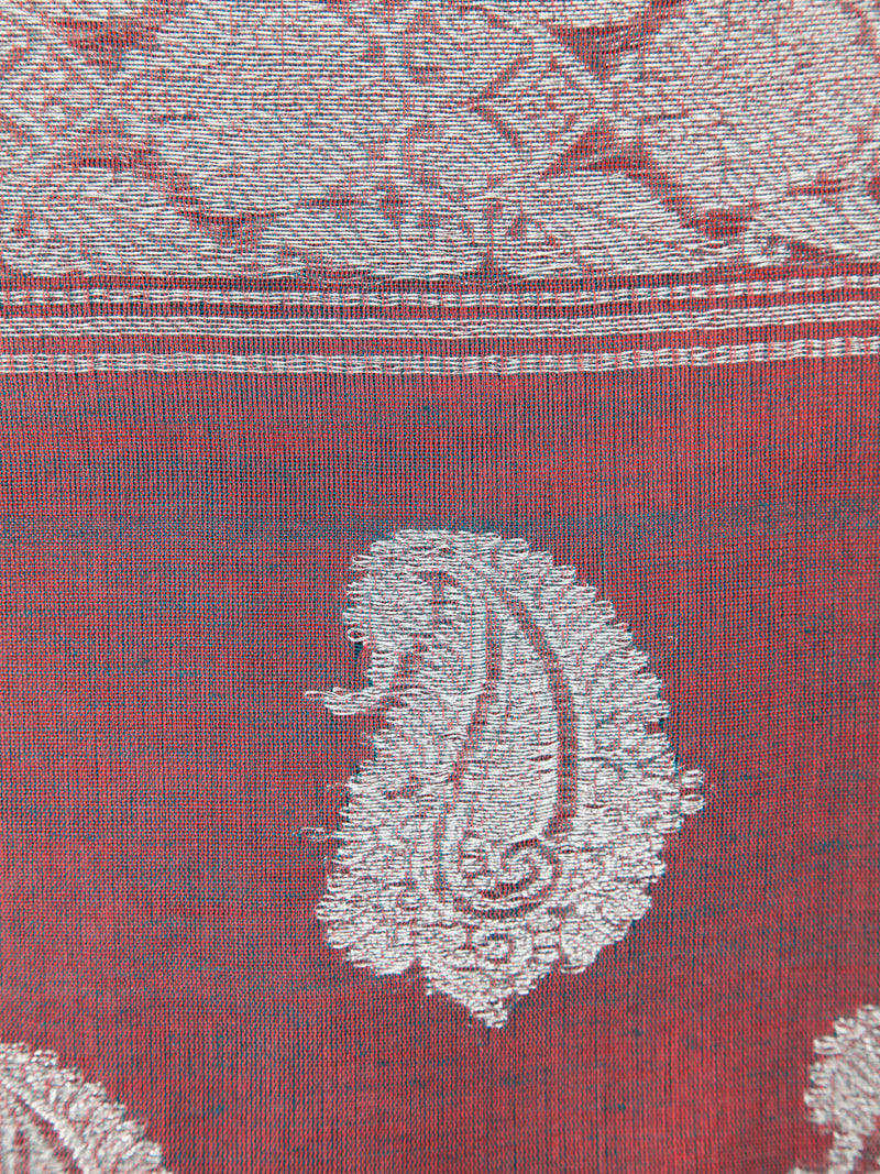 PinkLoom Women's Maroon Silk Kanjeevaram Saree