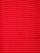 PinkLoom Women's Red Cotton Saree