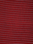 PinkLoom Women's Maroon Cotton Saree