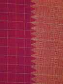 PinkLoom Women's Maroon Cotton Silk Saree