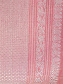PinkLoom Women's Pink Silk Kanjeevaram  Saree