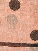 PinkLoom Women's Peach Cotton Saree