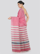 PinkLoom Women's Cotton Khesh Saree With Unstitched Blouse Piece