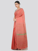 PinkLoom Women's Cotton Khesh Saree With Unstitched Blouse Piece
