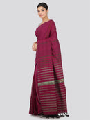 PinkLoom Women's Cotton Khesh Saree With Unstitched Blouse Piece