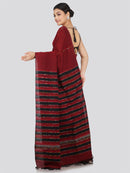 PinkLoom Women's Cotton Khesh Saree With Unstitched Blouse Piece