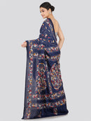 PinkLoom Women's Silk Katha Stich Saree With Unstitched Blouse Piece