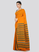 PinkLoom Women's Cotton Khesh Saree With Unstitched Blouse Piece