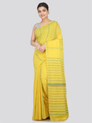 PinkLoom Women's Cotton Khesh Saree With Unstitched Blouse Piece