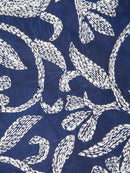 PinkLoom Women's Silk Kantha Stitch Saree With Unstitched Blouse Piece