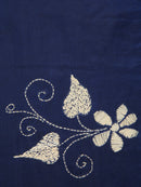 PinkLoom Women's Silk Katha Stich Saree With Unstitched Blouse Piece