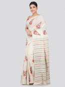 PinkLoom Women's Cotton Khesh Saree With Unstitched Blouse Piece