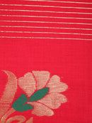 PinkLoom Women's Cotton Silk Saree With Unstitched Blouse Piece