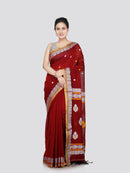 PinkLoom Women's Cotton Saree With Unstitched Blouse Piece