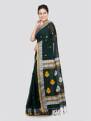 PinkLoom Women's Cotton Saree With Unstitched Blouse Piece