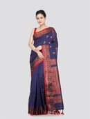 PinkLoom Women's Cotton Saree With Unstitched Blouse Piece