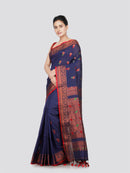 PinkLoom Women's Cotton Saree With Unstitched Blouse Piece