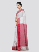 PinkLoom Women's Cotton Saree With Unstitched Blouse Piece