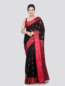 PinkLoom Women's Cotton Saree With Unstitched Blouse Piece