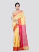 PinkLoom Women's Cotton Saree With Unstitched Blouse Piece
