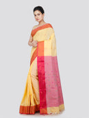 PinkLoom Women's Cotton Saree With Unstitched Blouse Piece