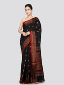 PinkLoom Women's Cotton Saree With Unstitched Blouse Piece