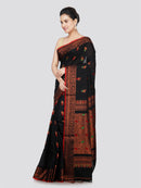 PinkLoom Women's Cotton Saree With Unstitched Blouse Piece