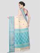 PinkLoom Women's Cotton Saree With Unstitched Blouse Piece