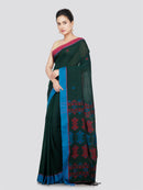 PinkLoom Women's Cotton Saree With Unstitched Blouse Piece