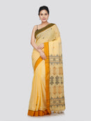 PinkLoom Women's Cotton Saree With Unstitched Blouse Piece