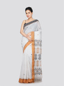 PinkLoom Women's Cotton Saree With Unstitched Blouse Piece